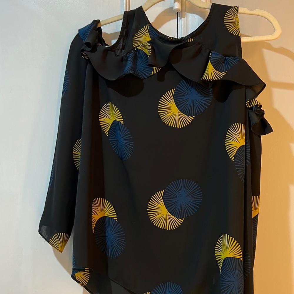 Trouvé Ruffle cold shoulder Too